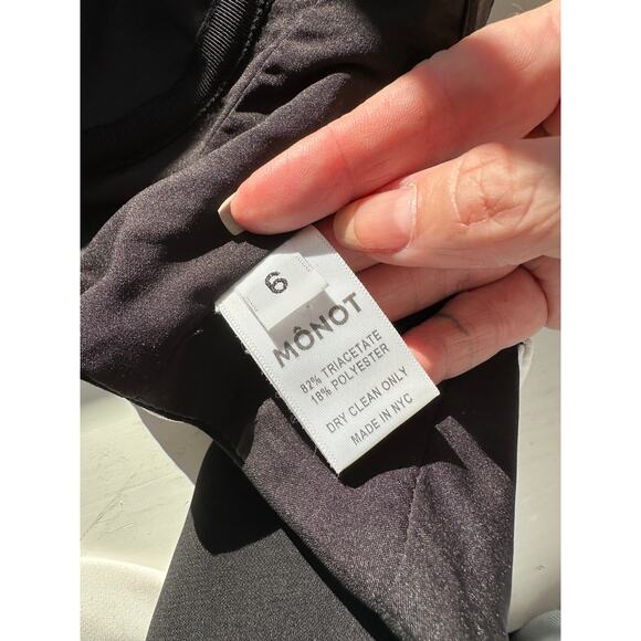 Mônot Black White Contrast Bustier Bra Crop Top Women’s Size 6 - Picture 12 of 16